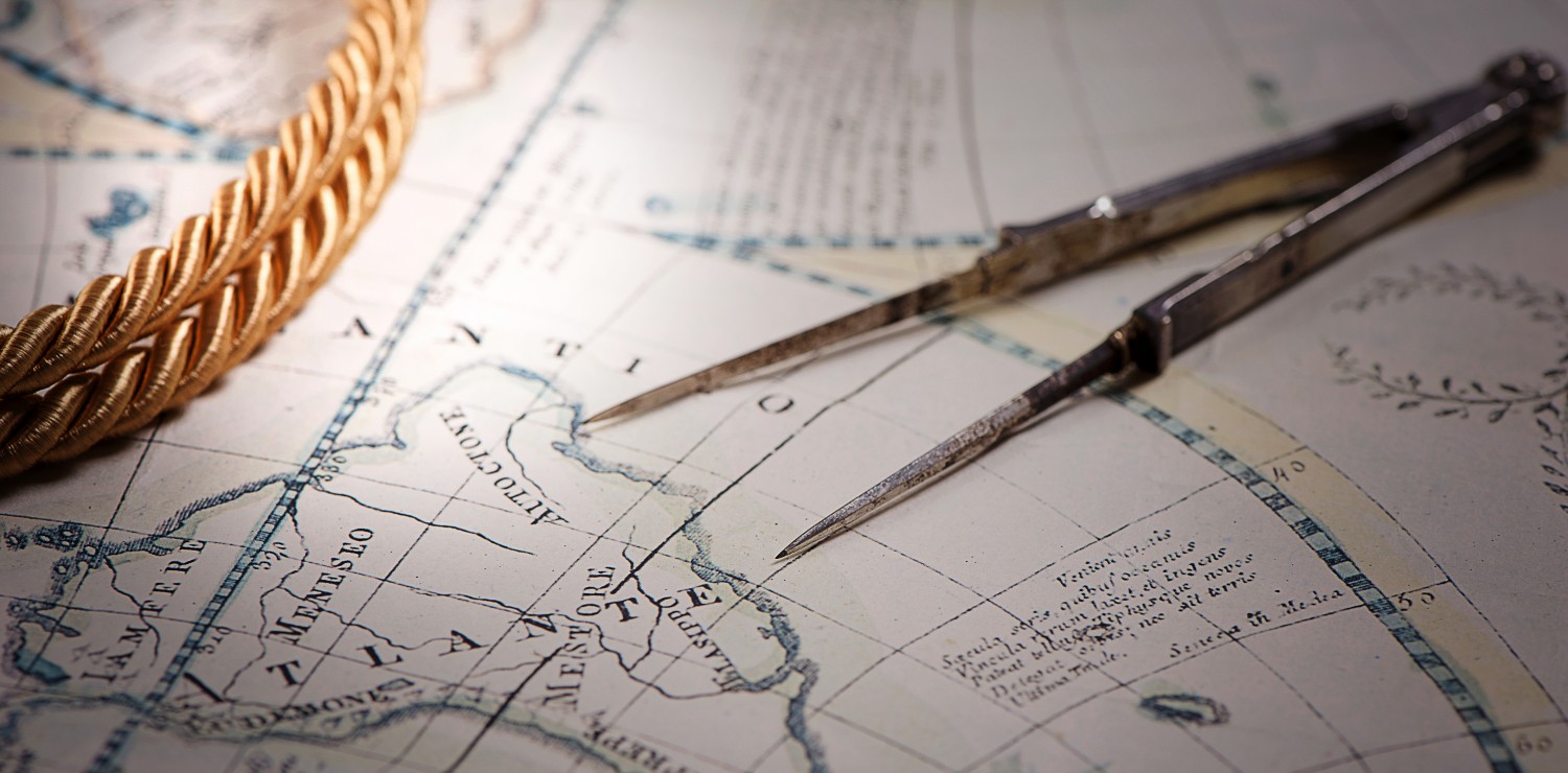 An old geographical map.