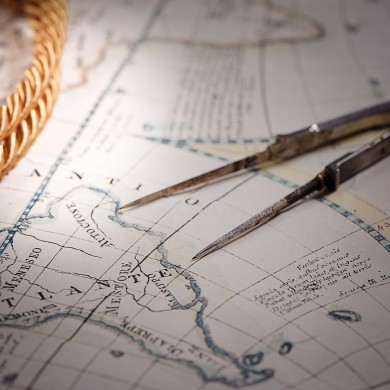 An old geographical map.