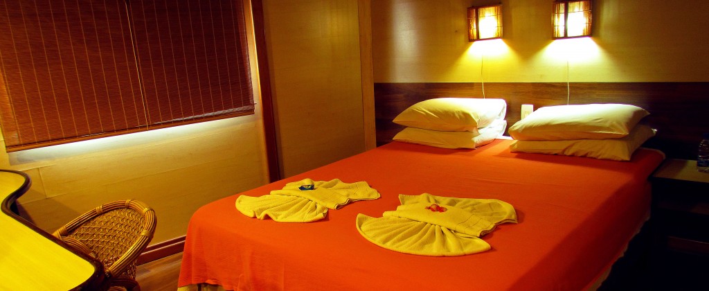 Cabin on the premium boat for the Amazon and Rio Negro cruise.