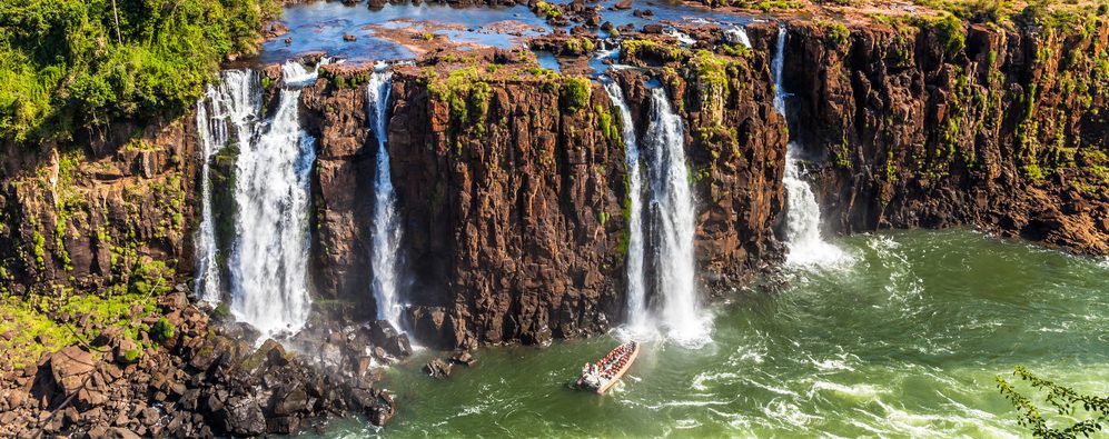 Multi level waterfall at Iguazu. 