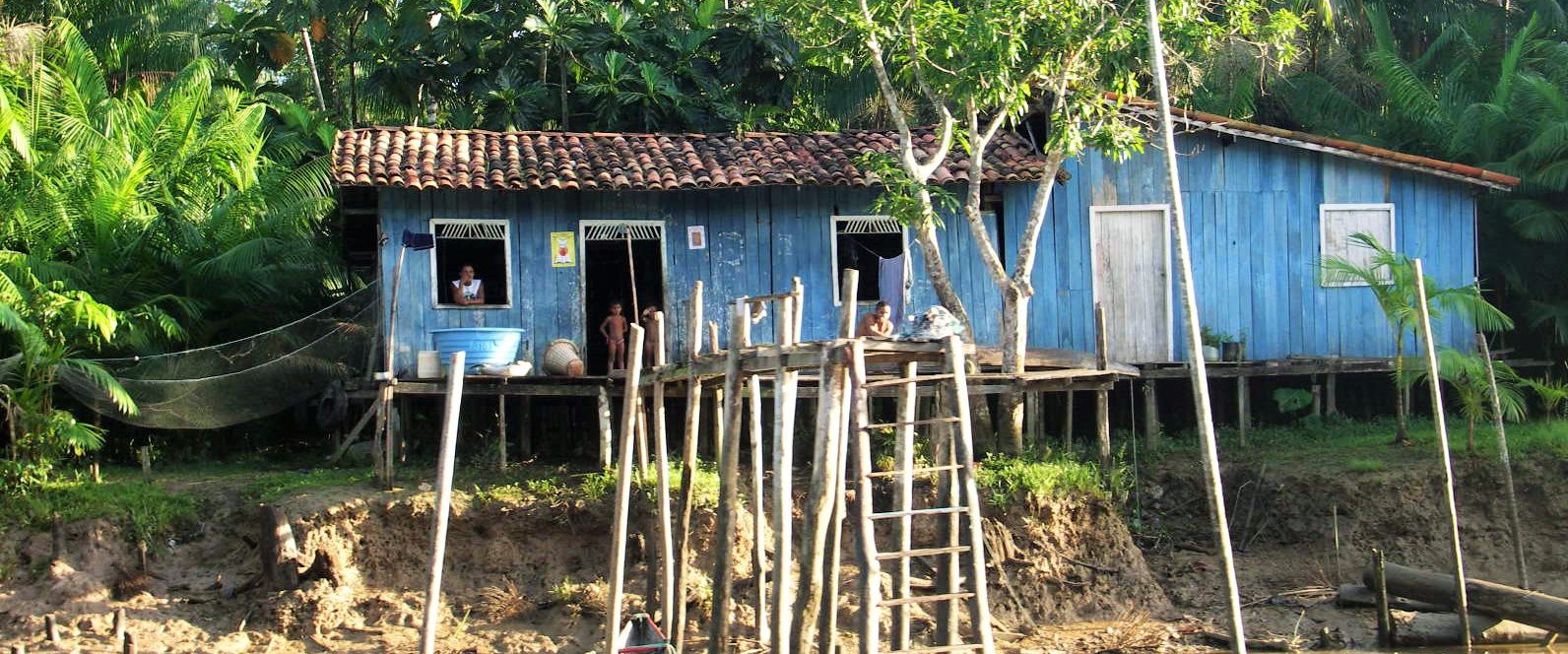 A lodge along the river in Manaus, Brazil.