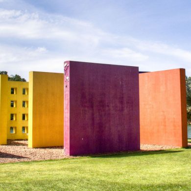 A colourful sculpture at Inhotim in Minas Gerais.