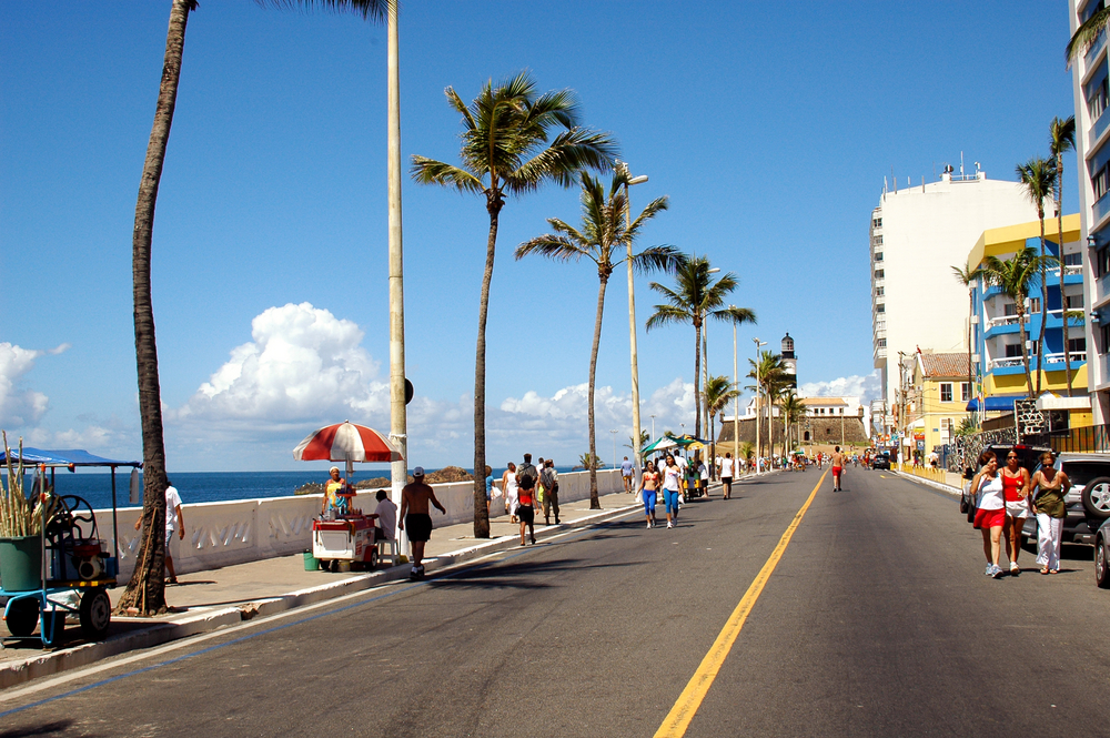 At the coast at Salvador de Bahia. 