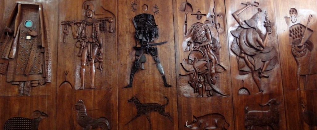 Wooden art work in Salvador de Bahia. 
