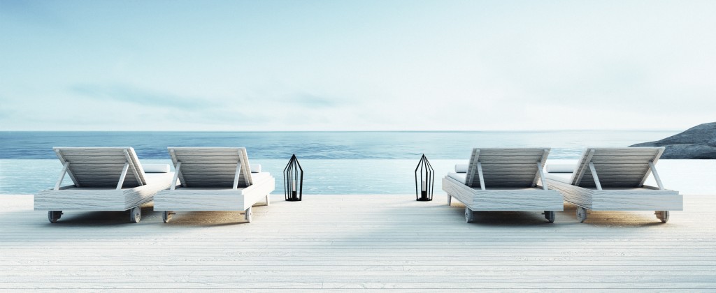 A luxury seaside resort. 