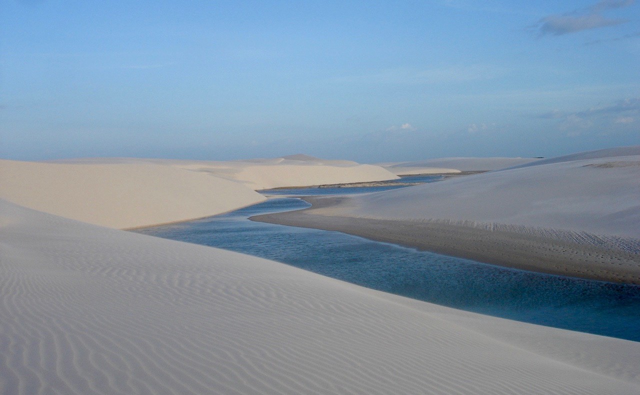Lençóis Maranhenses with its shimmering blue lagoons. 