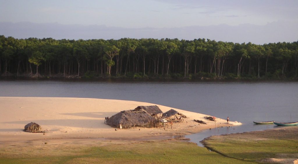 A small village on the Amazon river banks. 