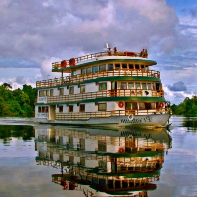 One of the luxury Amazon cruise boats.