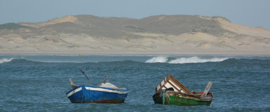 Waves rolling in on the coast of Jericoacoara. 