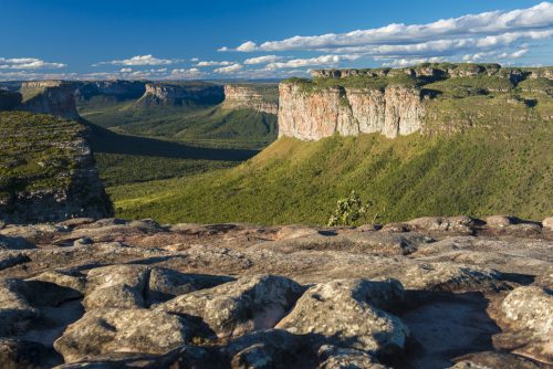 The flat-top mountain range in Chapada Diamantina. 
