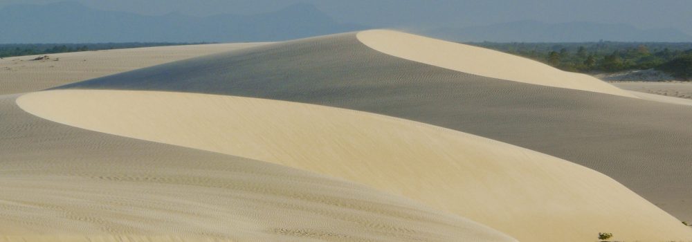 The dunes at Jericoacoara shaped by the wind. 