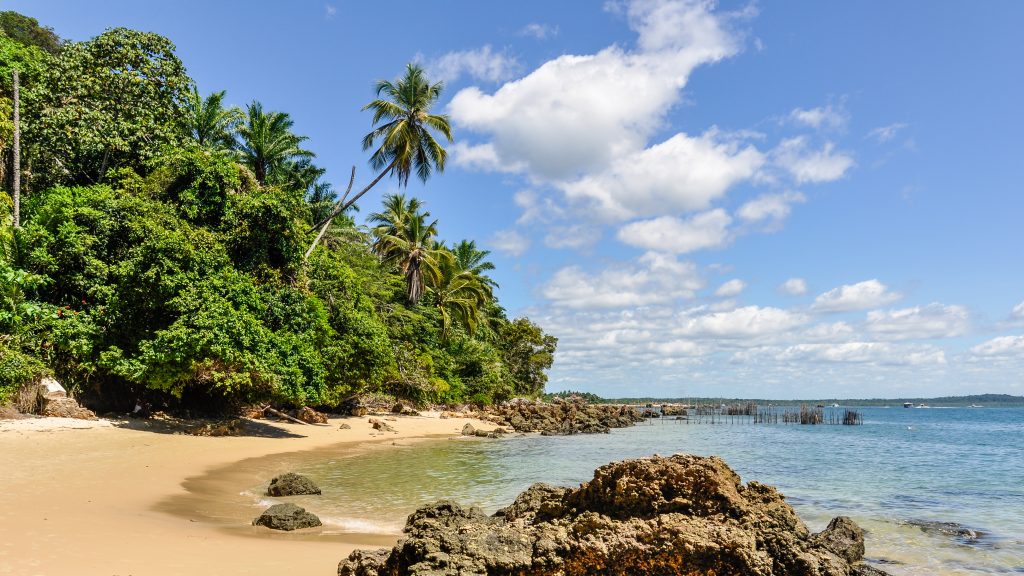One of the deserted paradise beaches at Morro de Sao Paulo.