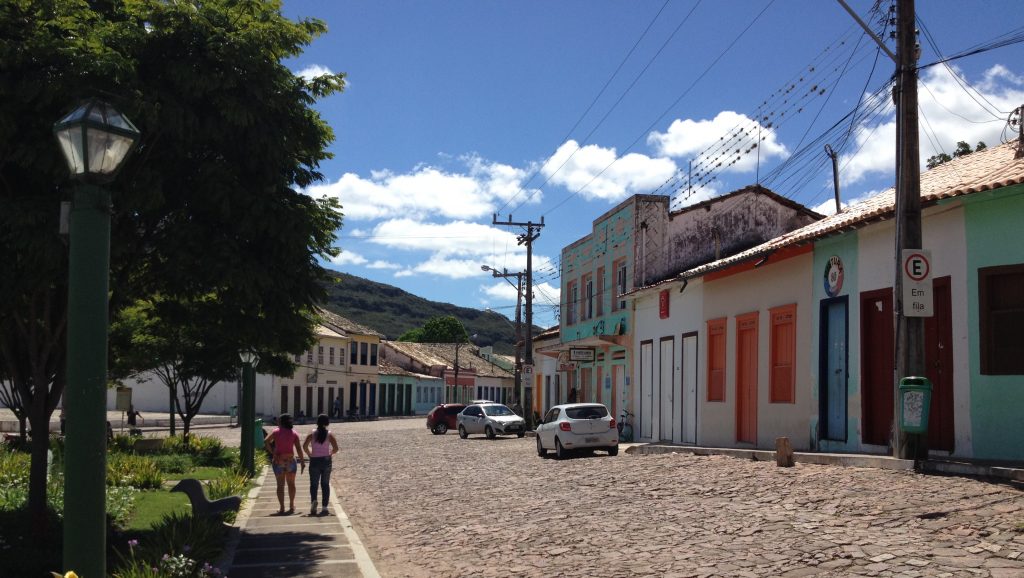 One of the cobbled streets in Mucuge. 