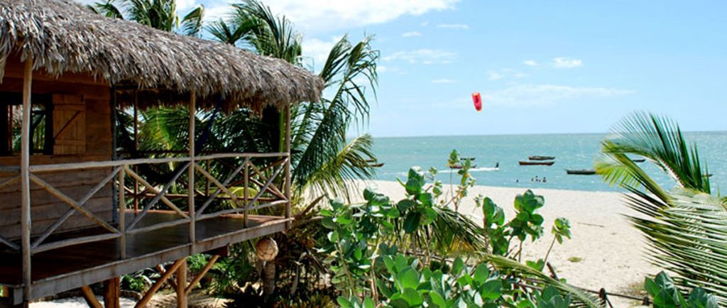 The beautiful view of the beach from the Kiteschool. 