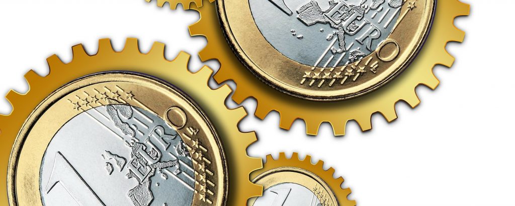 Euro coins.