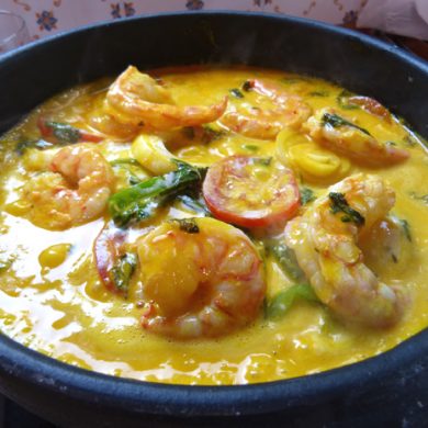 Moqueca, african inspired Brazilian cuisine.