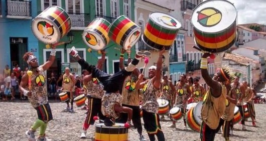 Energetic performance of Olodum in Saldador Brazil, the home of Axe.