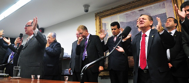 An evangelic ceremony in Brazil.