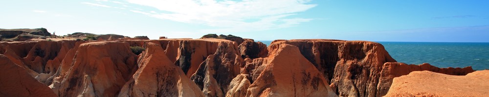 Ocher cliffs in Canoa quebrada, Nordeste.