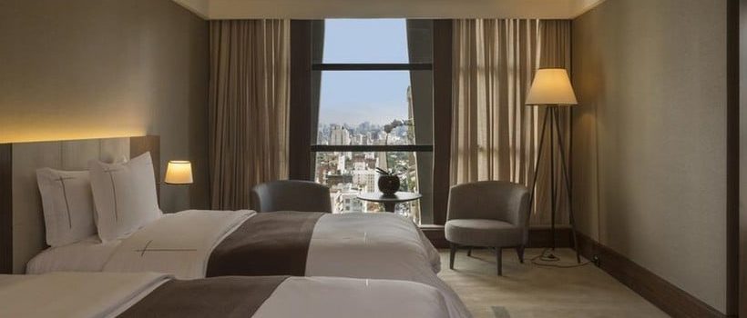 Interior view of hotel Tivori in Sao Paulo.