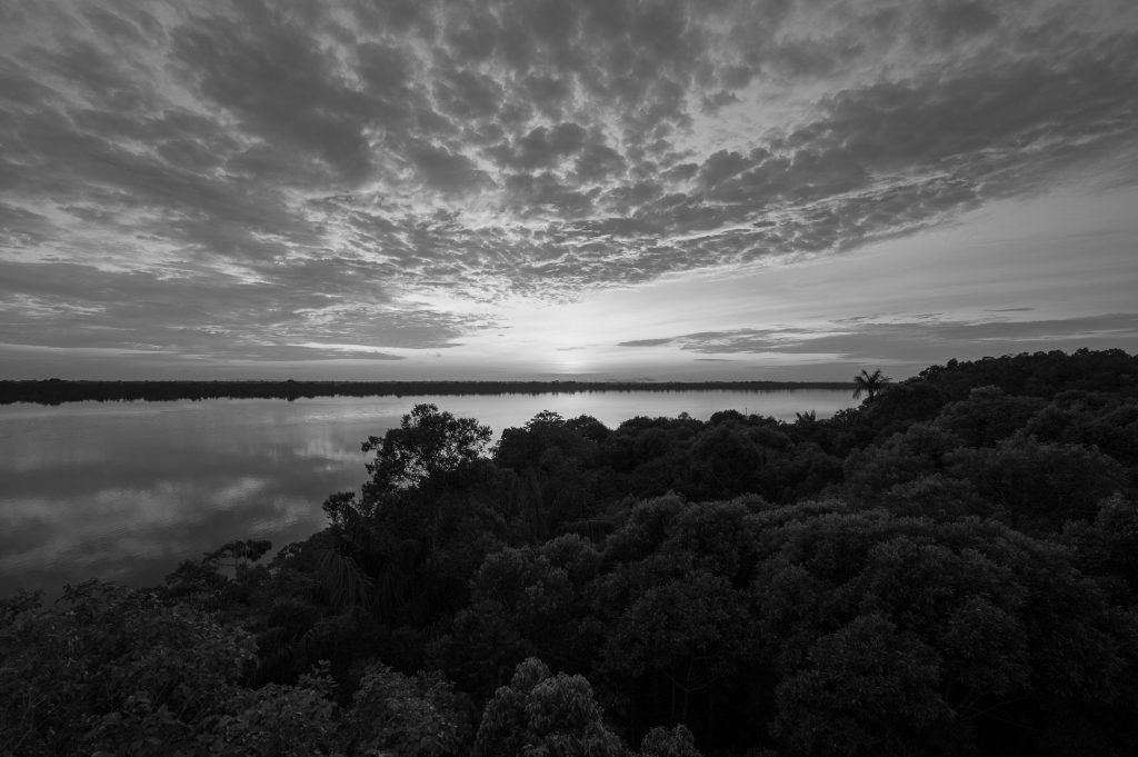 Sunset at Anavilhanas, the perfect Honeymoon in Brazil.