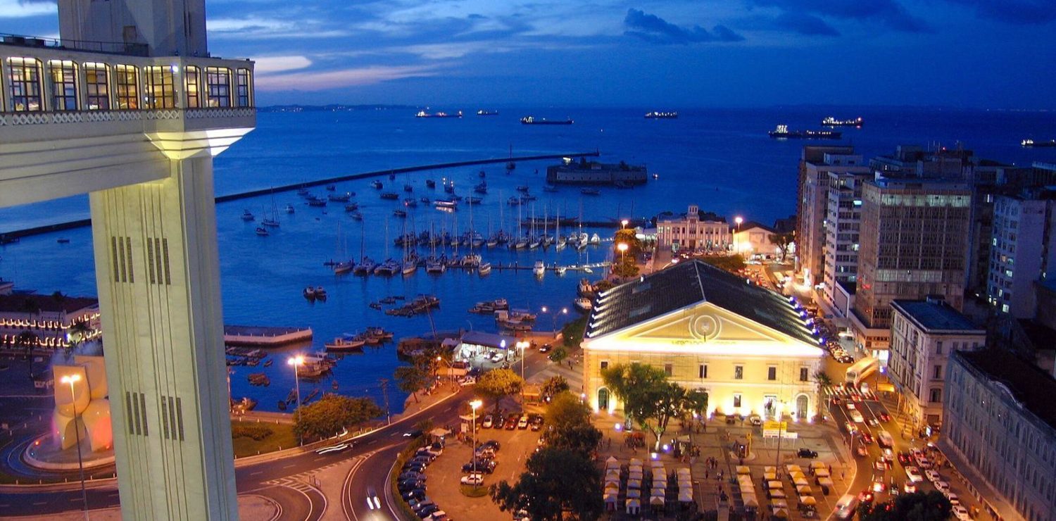 Salvador de Bahia at night.