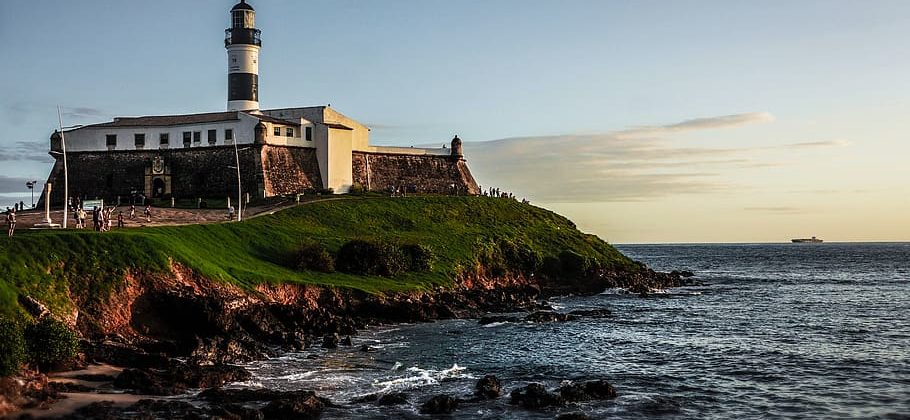 Farrol da Barra lighthouse in Salvador de Bahia.