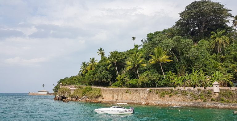 The island of Morro de São Paulo in Bahia Brazil