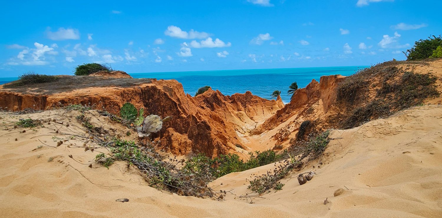 The montains of Canoa Quebrada in Ceara Brazil