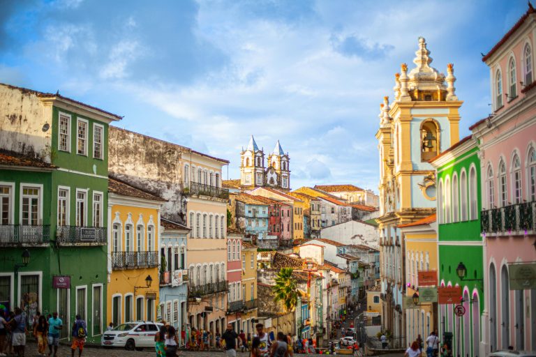 The Pelourinho neighborhood in Salvador Brazil 