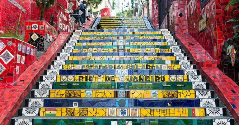 The Selaron stairs in Rio de Janeiro